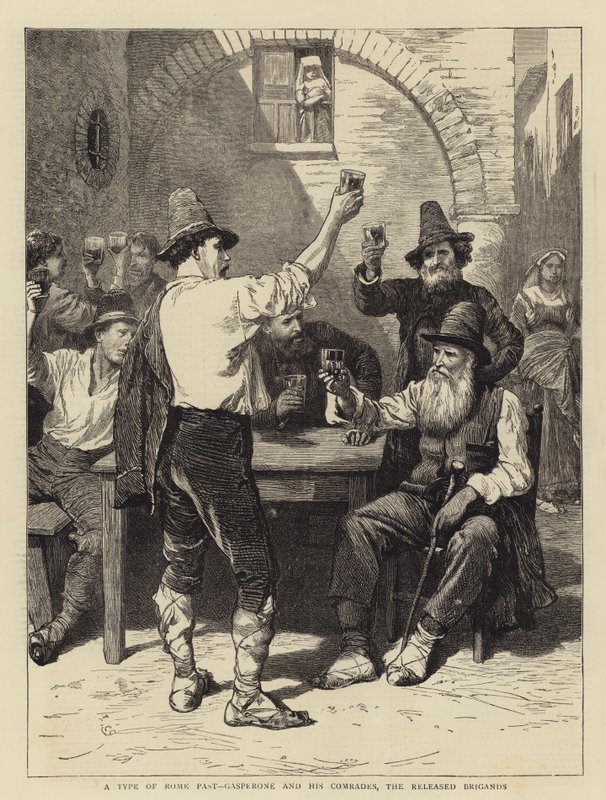 A Type of Rome Past, Gasperone and His Comrades, the Released Brigands by Charles Green