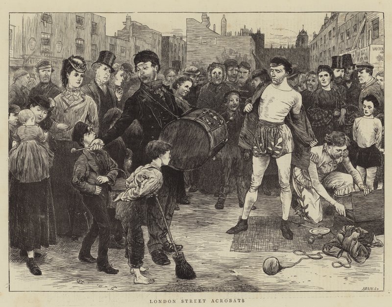 London Street Acrobats by Charles Green