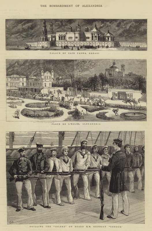 The Bombardment of Alexandria by Charles J. Staniland