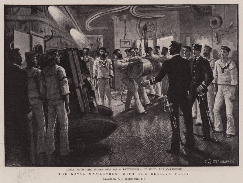 The Naval Manoeuvres, with the Reserve Fleet by Charles J. Staniland