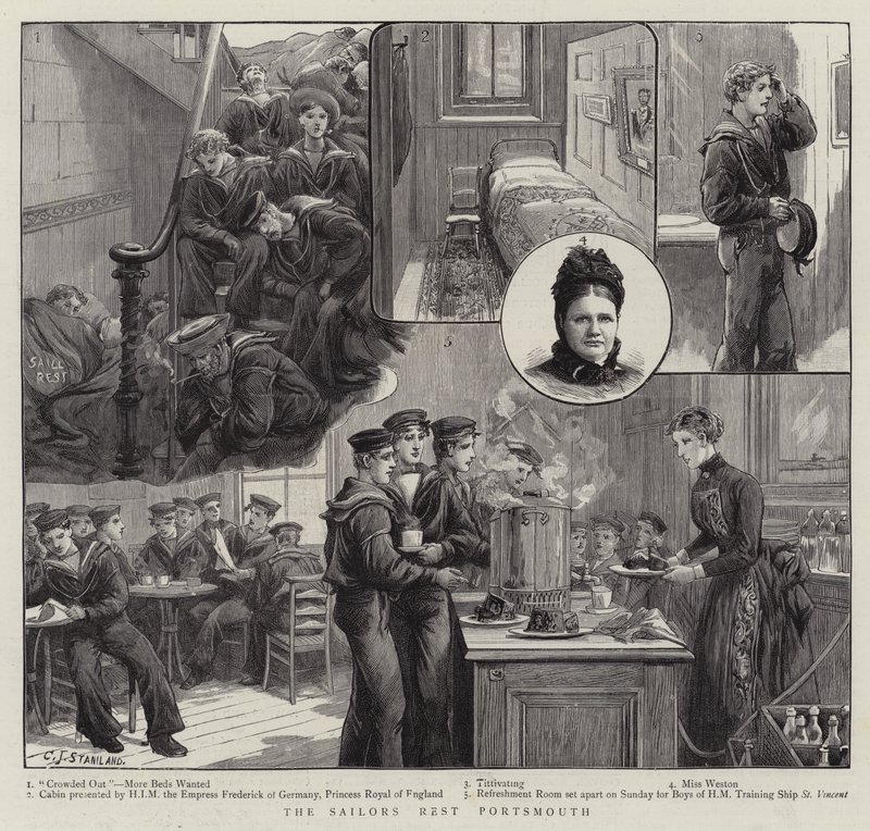 The Sailors Rest Portsmouth by Charles J. Staniland