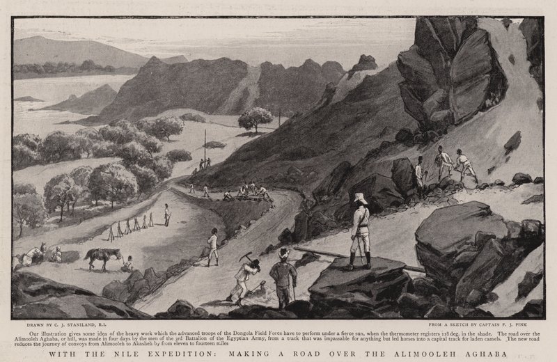 With the Nile Expedition, making a Road over the Alimooleh Aghaba by Charles J. Staniland