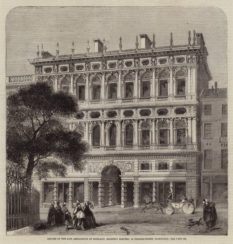 Offices of the Life Association of Scotland, Recently Erected, in Princes-Street, Edinburgh by Charles Landelle