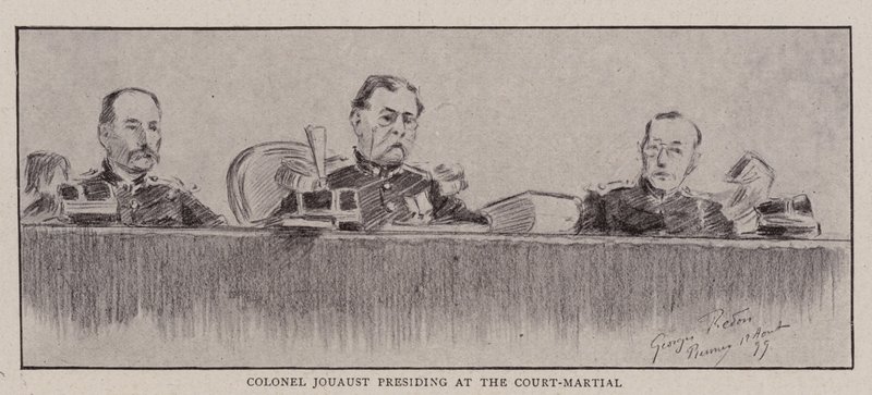 Colonel Jouaust Presiding at the Court-Martial by Charles Paul Renouard