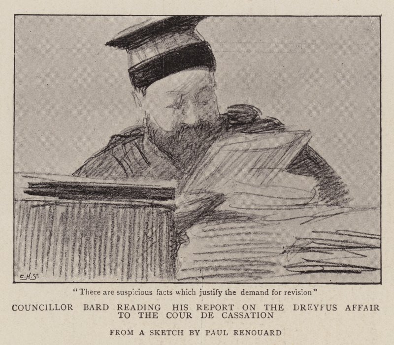 Councillor Bard Reading His Report on the Dreyfus Affair to the Cour de Cassation by Charles Paul Renouard