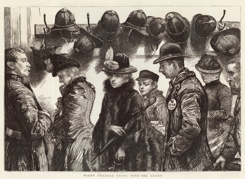 Night Charges Going into the Court by Charles Paul Renouard