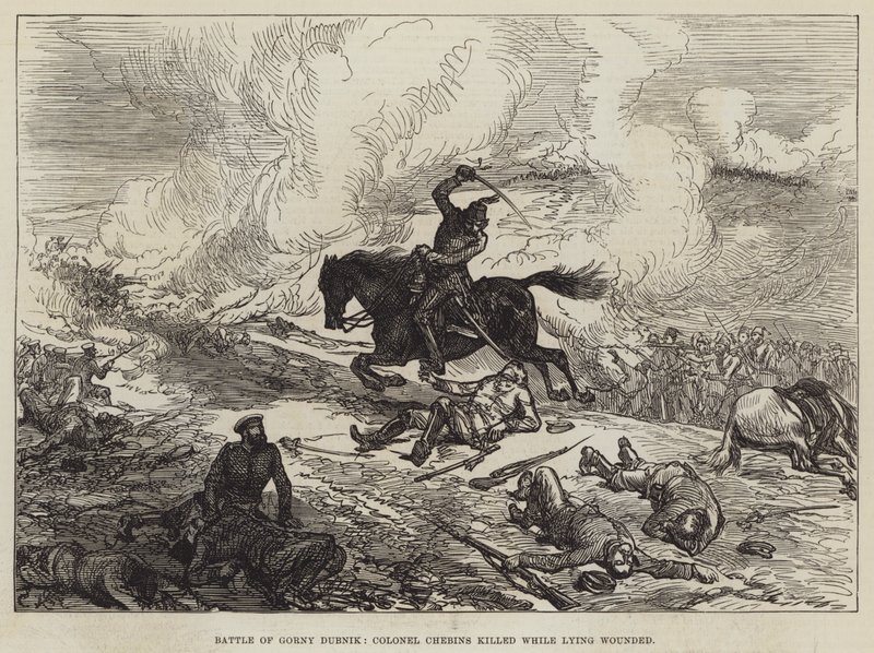 Battle of Gorny Dubnik, Colonel Chebins Killed While Lying Wounded by Sir John Charles Robinson