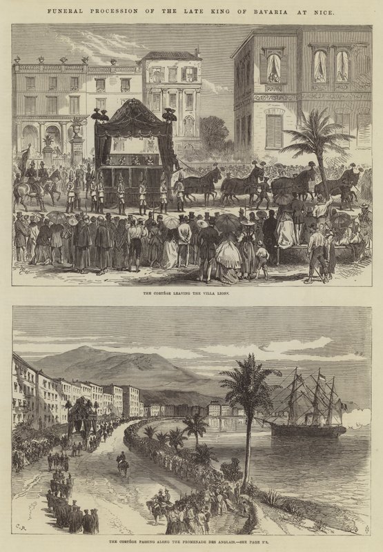 Funeral Procession of the late King of Bavaria at Nice by Sir John Charles Robinson