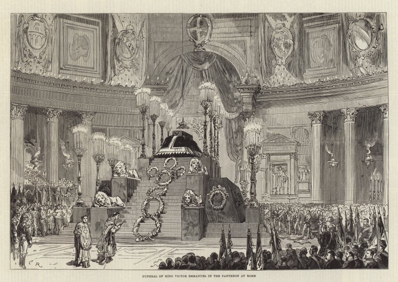 Funeral of King Victor Emmanuel in the Pantheon at Rome by Sir John Charles Robinson