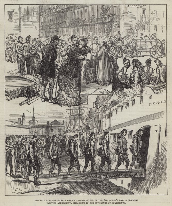 Troops for Mediterranean Garrisons, Departure of the 2nd (Queen
