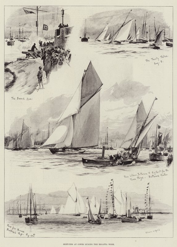 Sketches at Cowes during the Regatta Week by Charles William Wyllie