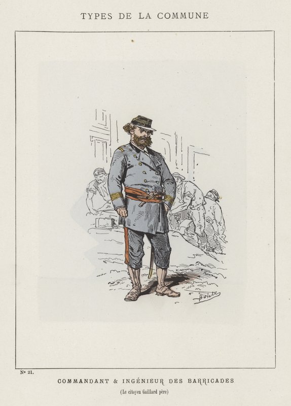 Commandant and Engineer of the Barricades, Citizen Gaillard Sr. by Charles Albert d Arnoux Bertall