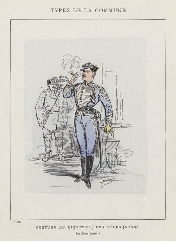Costume de Directeur des Telegraphes, Le citoyen Pauvert by Charles Albert d Arnoux Bertall
