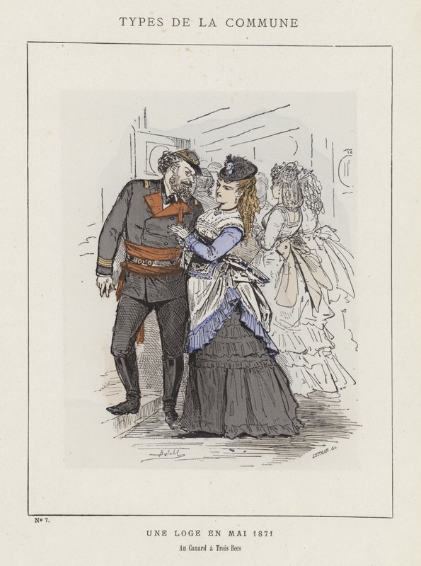 A Box in May 1871, at the Duck with Three Beaks by Charles Albert d Arnoux Bertall