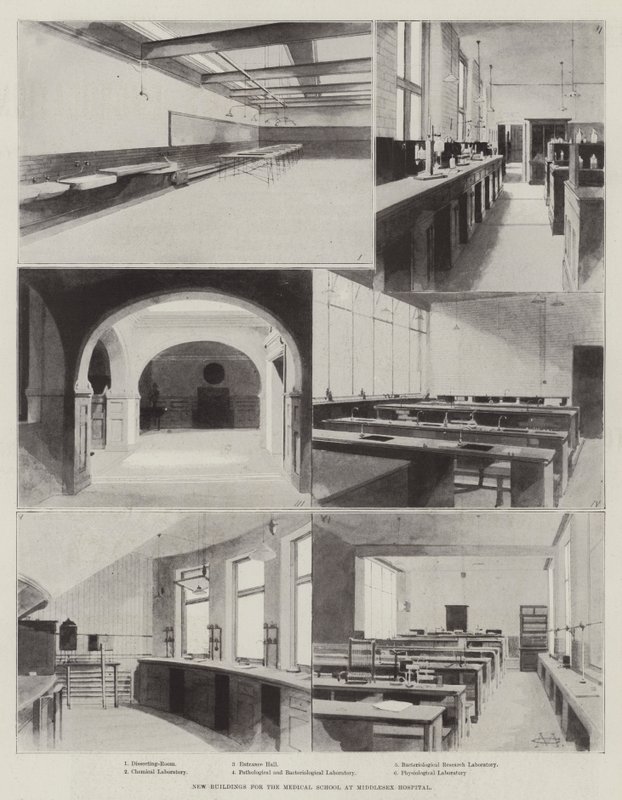 New Buildings for the Medical School at Middlesex Hospital by Charles Auguste Loye