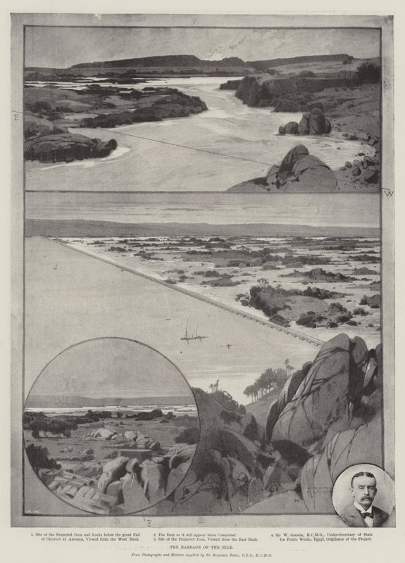 The Barrage of the Nile by Charles Auguste Loye