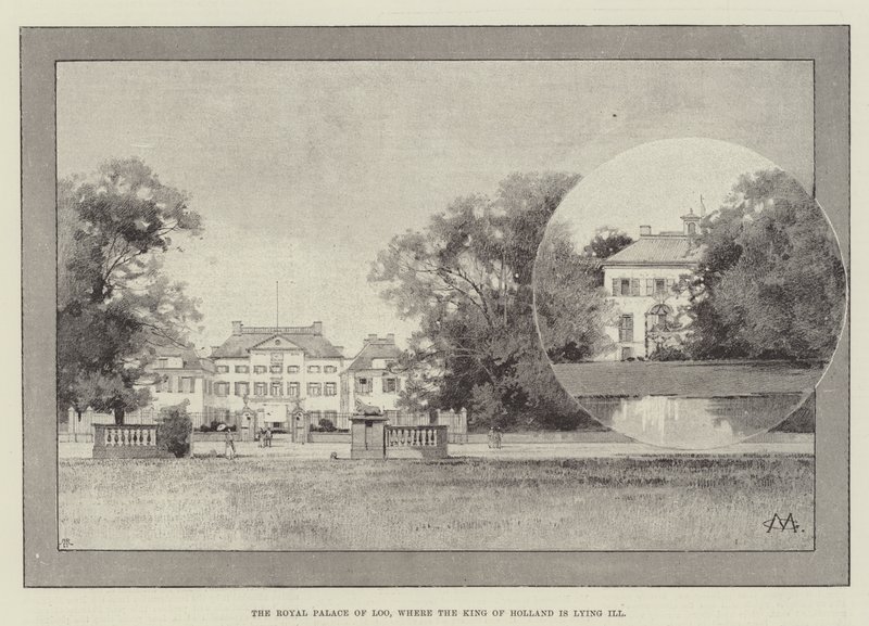 The Royal Palace of Loo, where the King of Holland is lying Ill by Charles Auguste Loye