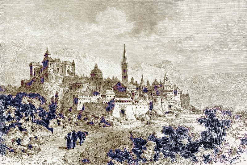 View of Spoleto, Illustration from 