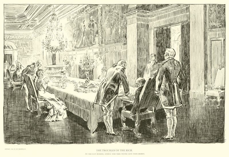Illustration for The Social Ladder by Charles Dana Gibson