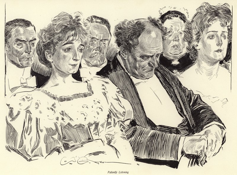 Patiently Listening by Charles Dana Gibson