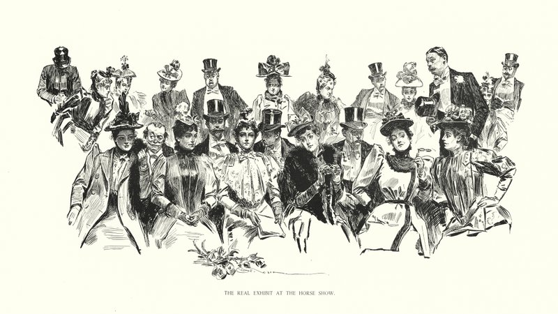 The Real Exhibit at the Horse Show by Charles Dana Gibson