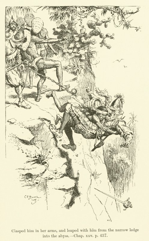 Illustration for Westward Ho! by Charles Kingsley by Charles Edmund Brock