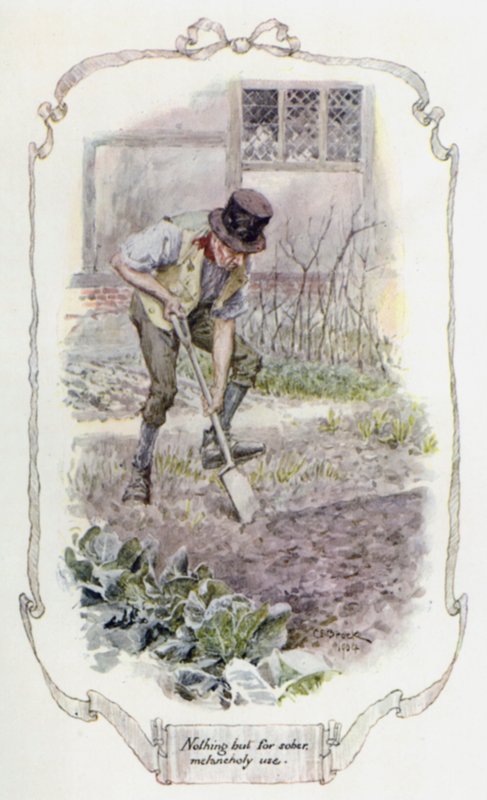 Nothing but for sober melancholy use (colour litho) by Charles Edmund Brock