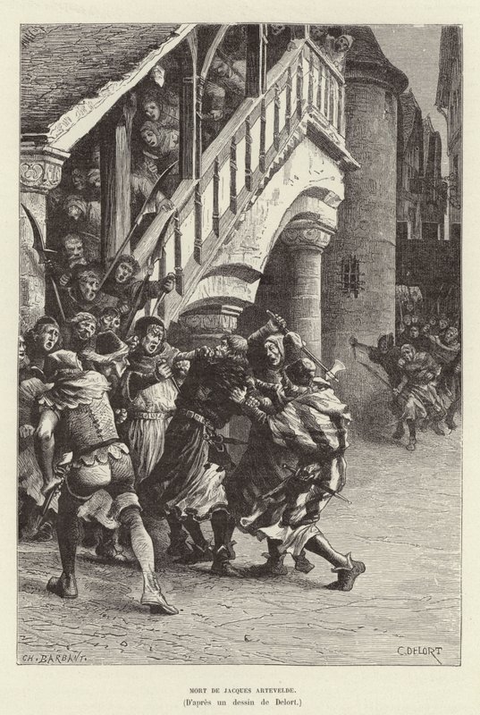 Death of Jacob van Artevelde by Charles Edouard Delort