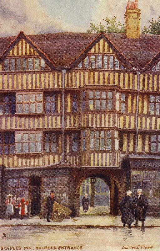 Staples Inn, Holborn Entrance, London by Charles Edwin Flower