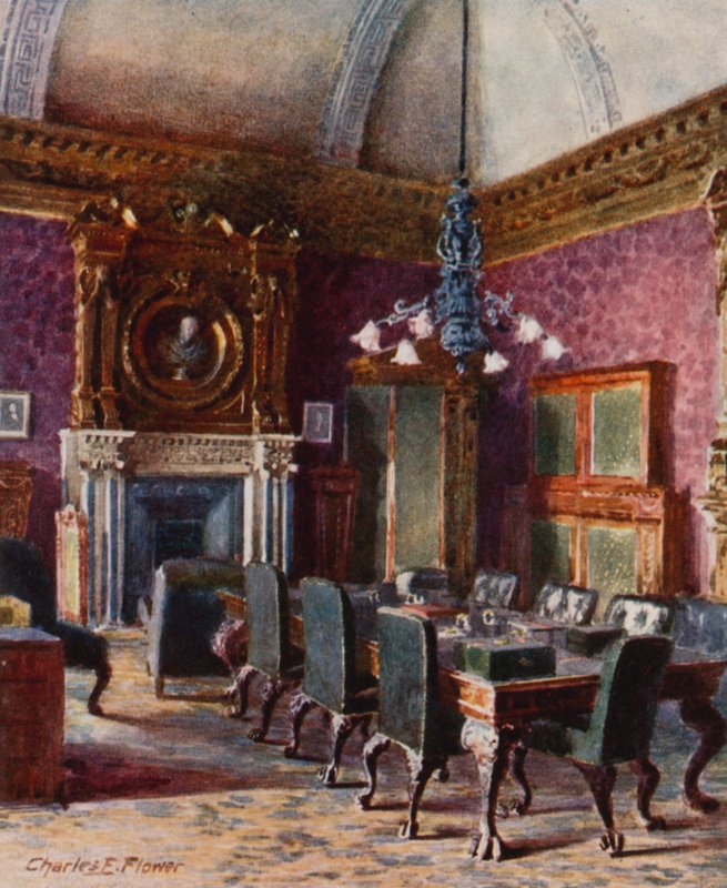 The Treasury Board Room, office of the Chancellor of the Exchequer by Charles Edwin Flower