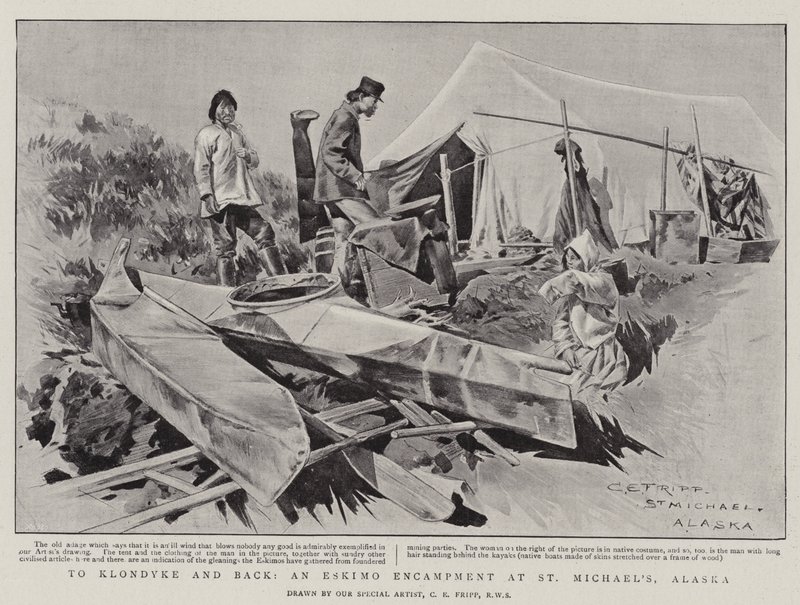 To Klondyke and Back, an Eskimo Encampment at St Michael