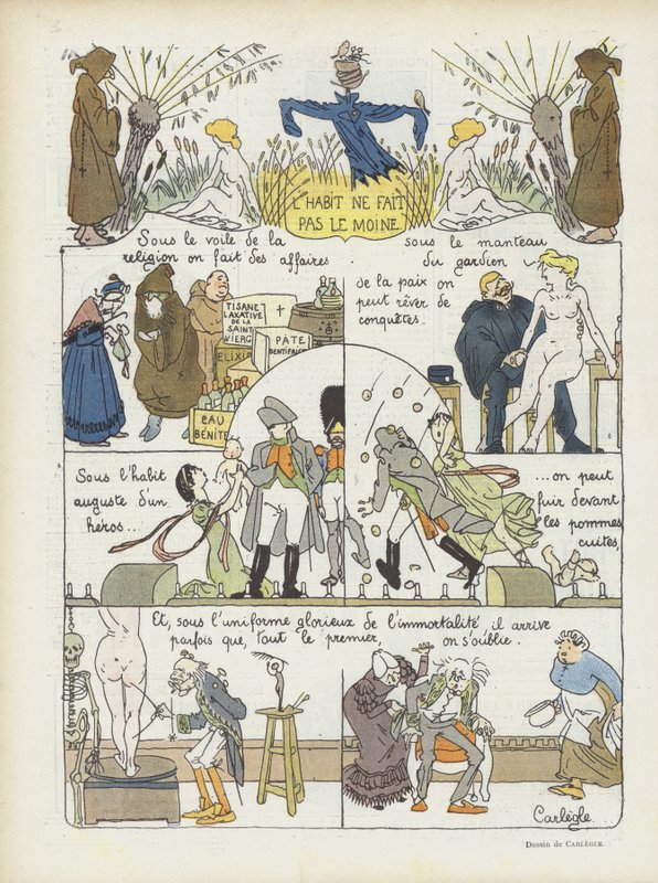 The Clothes Maketh Not the Man (Illustration for Le Rire) by Charles Emile Egli