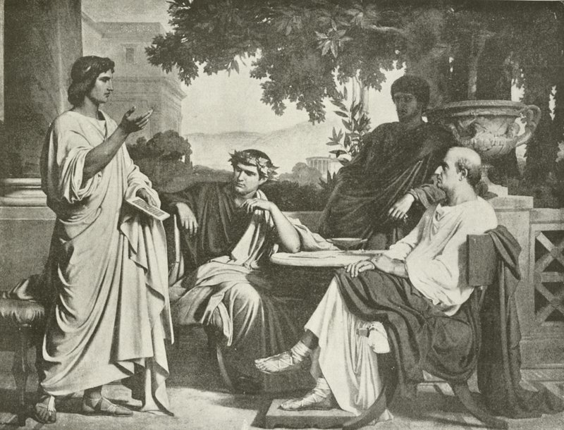 Virgil, Horace and Varius at the House of Maecenas by Charles François Jalabert