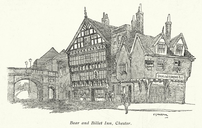 Bear and Billet Inn, Chester by Charles George Harper