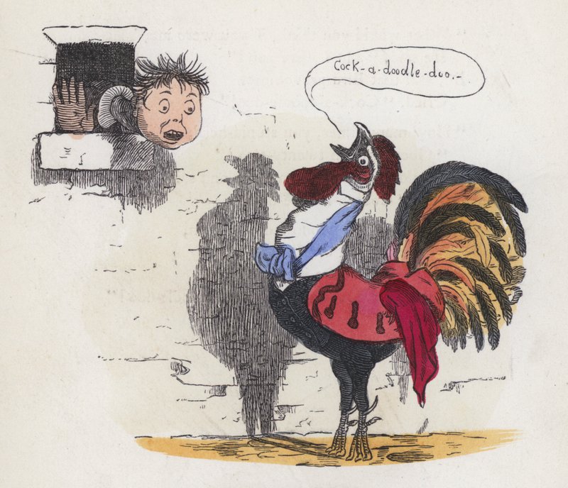 Boy Woken Up by a Cock Crowing by Charles Henry (after) Bennett
