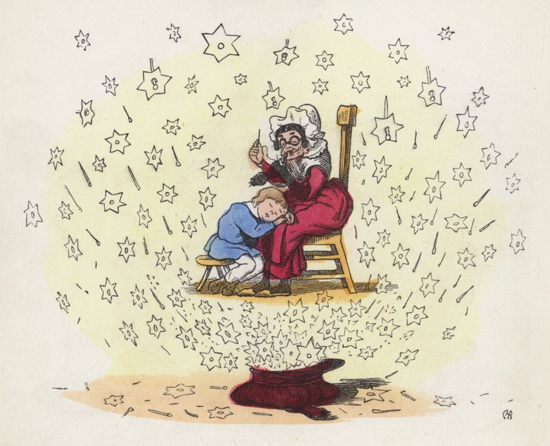 Little Boy Dreaming on His Nurse