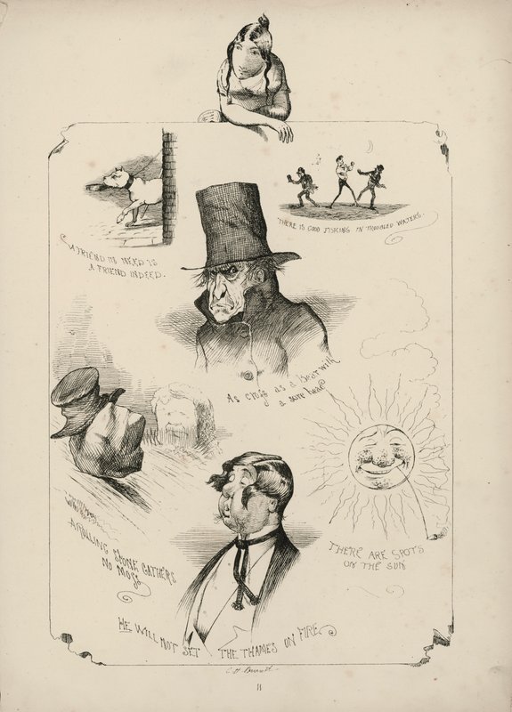 Page from Proverbs with Pictures by Charles H Bennett by Charles Henry (after) Bennett