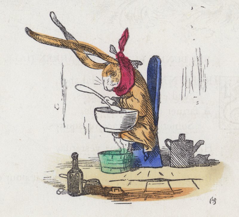 Rabbit suffering from a cold by Charles Henry (after) Bennett