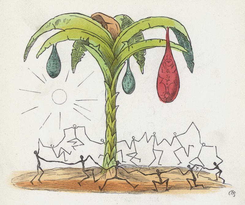 Stick Men Dancing Around a Tree by Charles Henry (after) Bennett