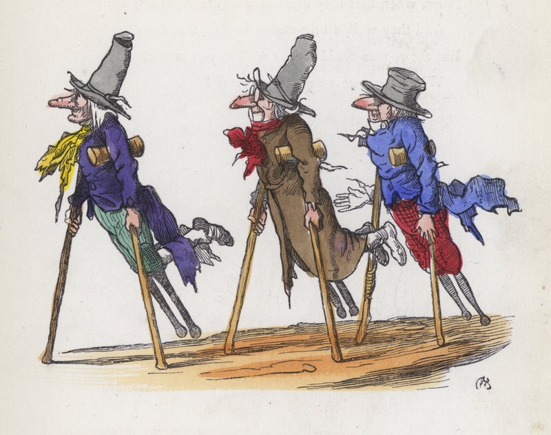 Three Disabled Beggars by Charles Henry (after) Bennett