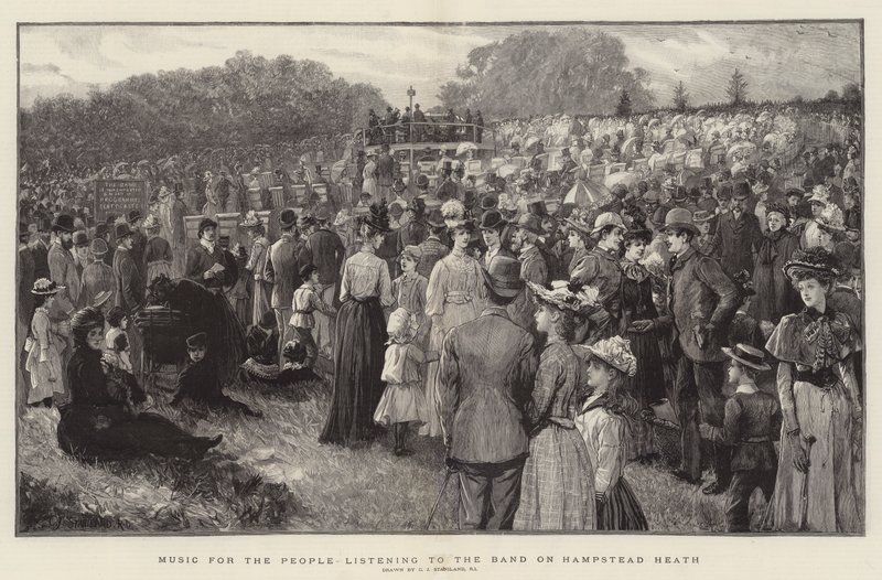 Music for the People Listening to the Band on Hampstead Heath by Charles J. Staniland