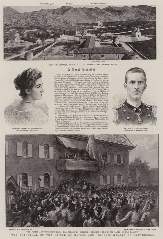 The Betrothal of the Prince of Naples and Princess Helene of Montenegro by Charles J. Staniland