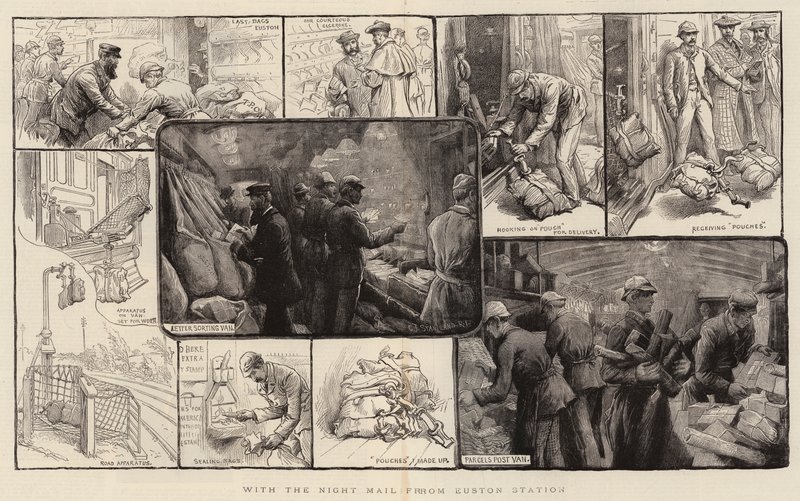With the Night Mail from Euston Station by Charles J. Staniland