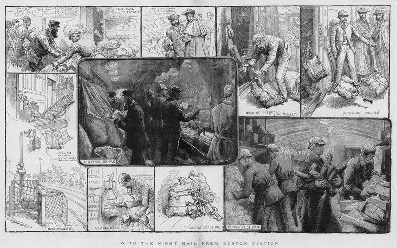 With the night mail from Euston Station by Charles J. Staniland