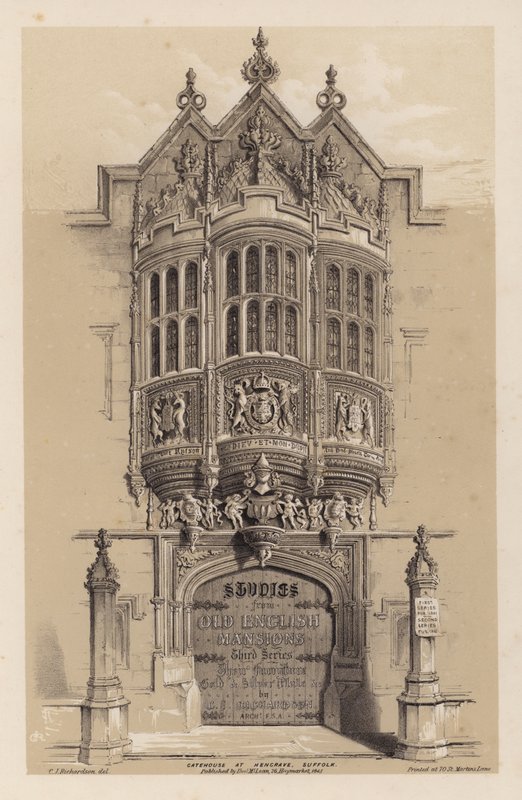 Frontispiece for Old English Mansions, Third Series, by C J Richardson by Charles James Richardson