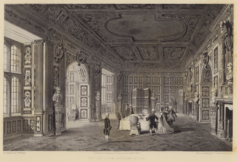 The Gilt Room, Holland House by Charles James Richardson