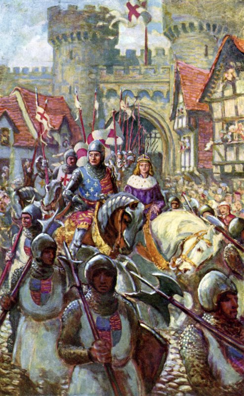 Edward V rides into London with Duke Richard by Charles John de (after) Lacy