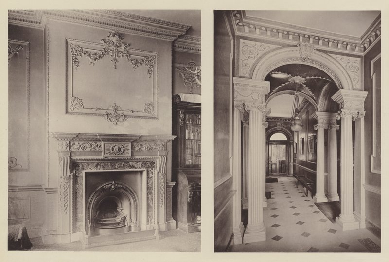 A House at Epsom, a Chimney Piece, the Corridor by Charles Latham