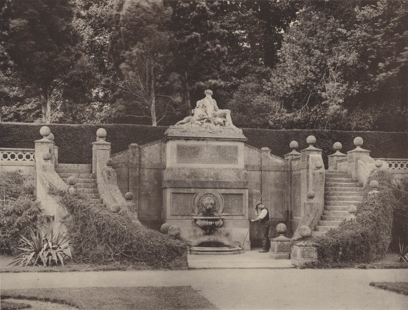 Mural Fountain in the Garden at Bowood, Wilts by Charles Latham