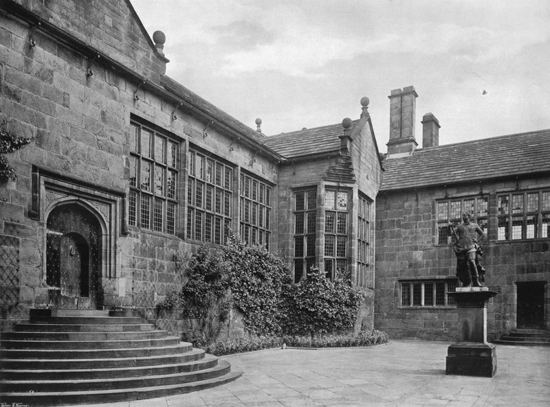 The Hall, Inner Quadrangle and Statue of William of Orange in Lead by Charles Latham